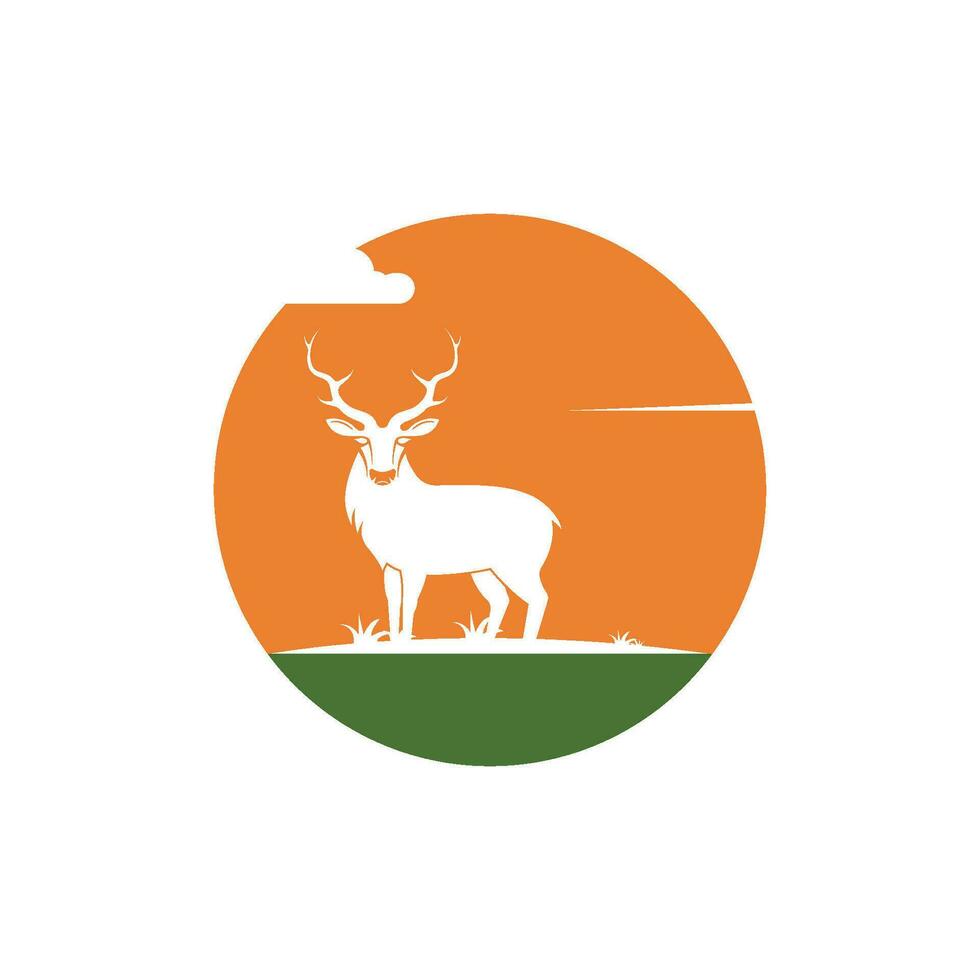 Deer ilustration icon vector design