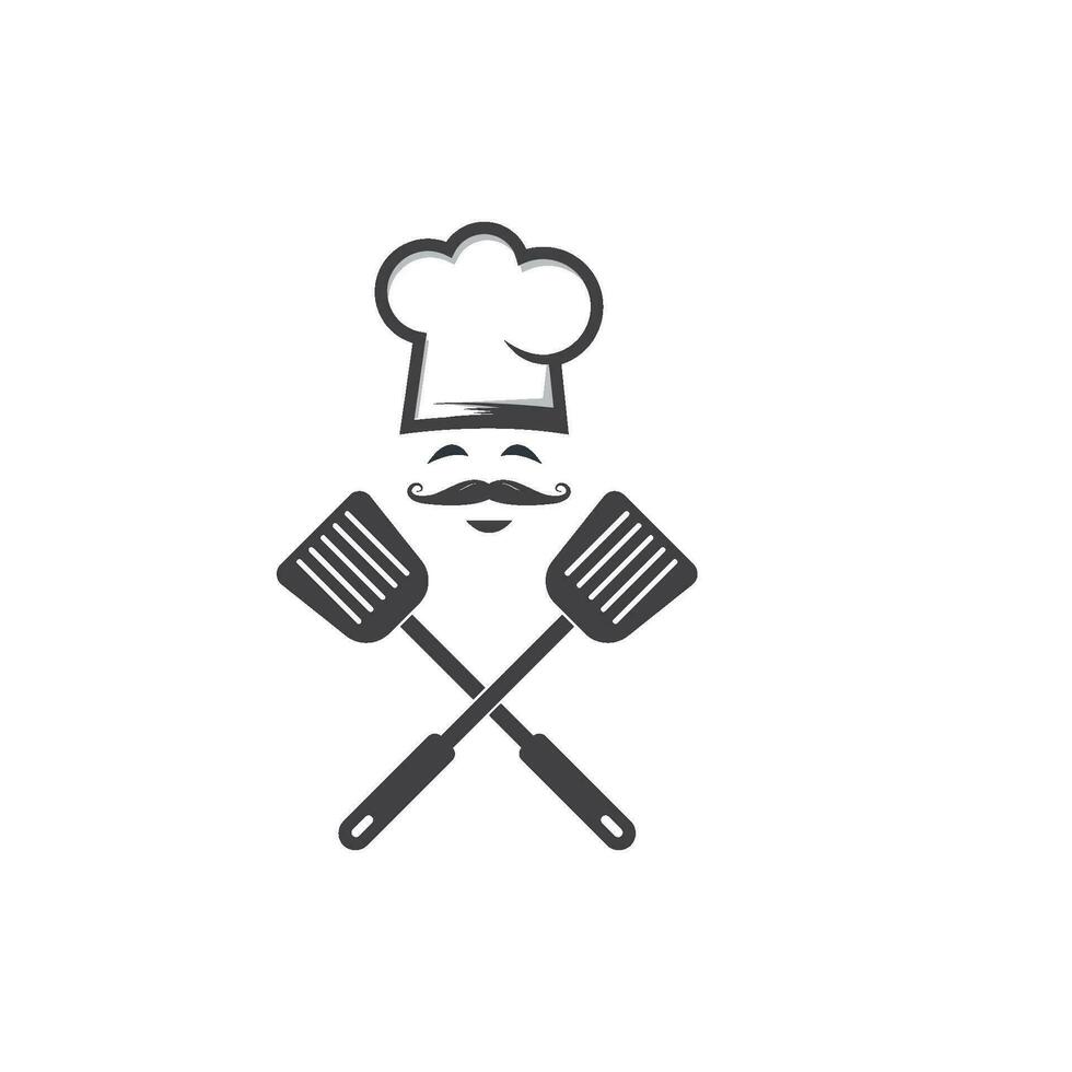 hat chef logo vector illustration