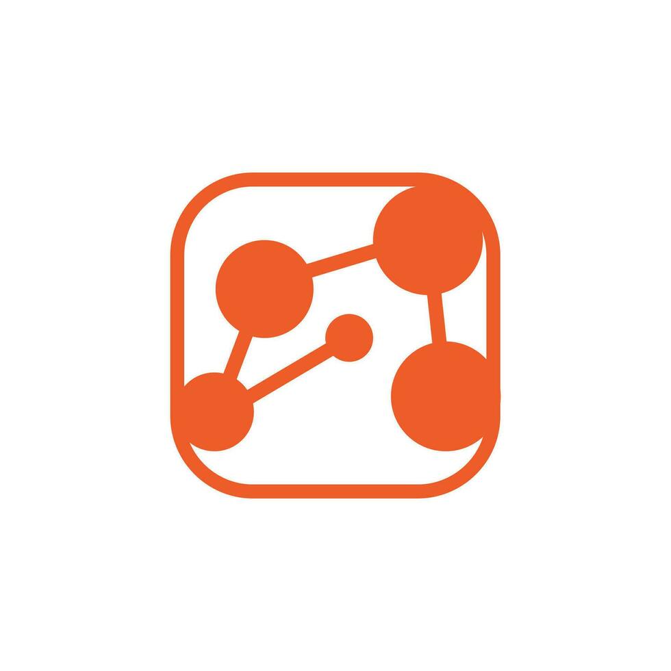 Neuron Logo, Cel Dna Network Vector, And Particle Technology, Simple Illustration Template Design vector