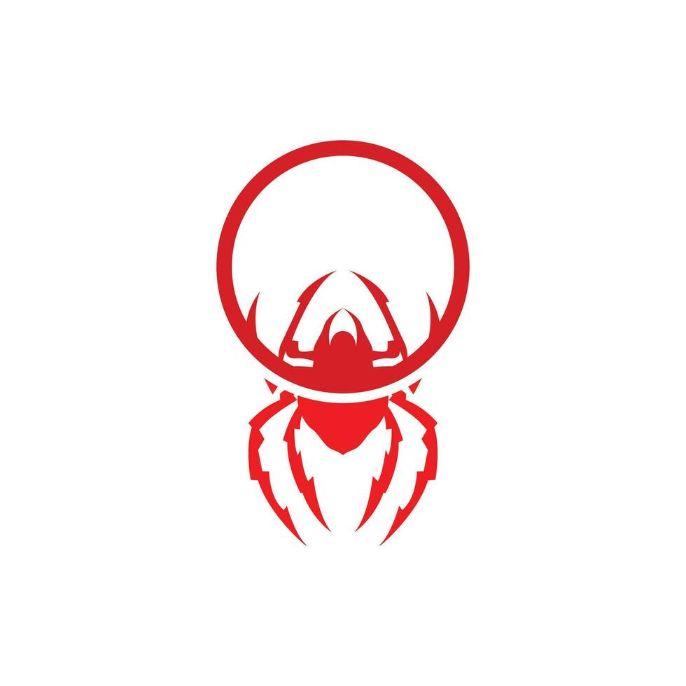 araña logo, retro Clásico insecto vector diseño vector modelo