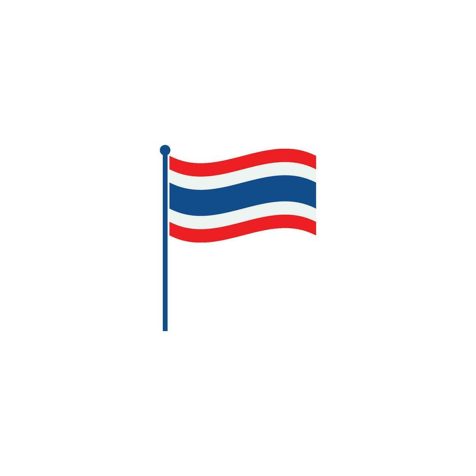 thailand flag icon vector illustration