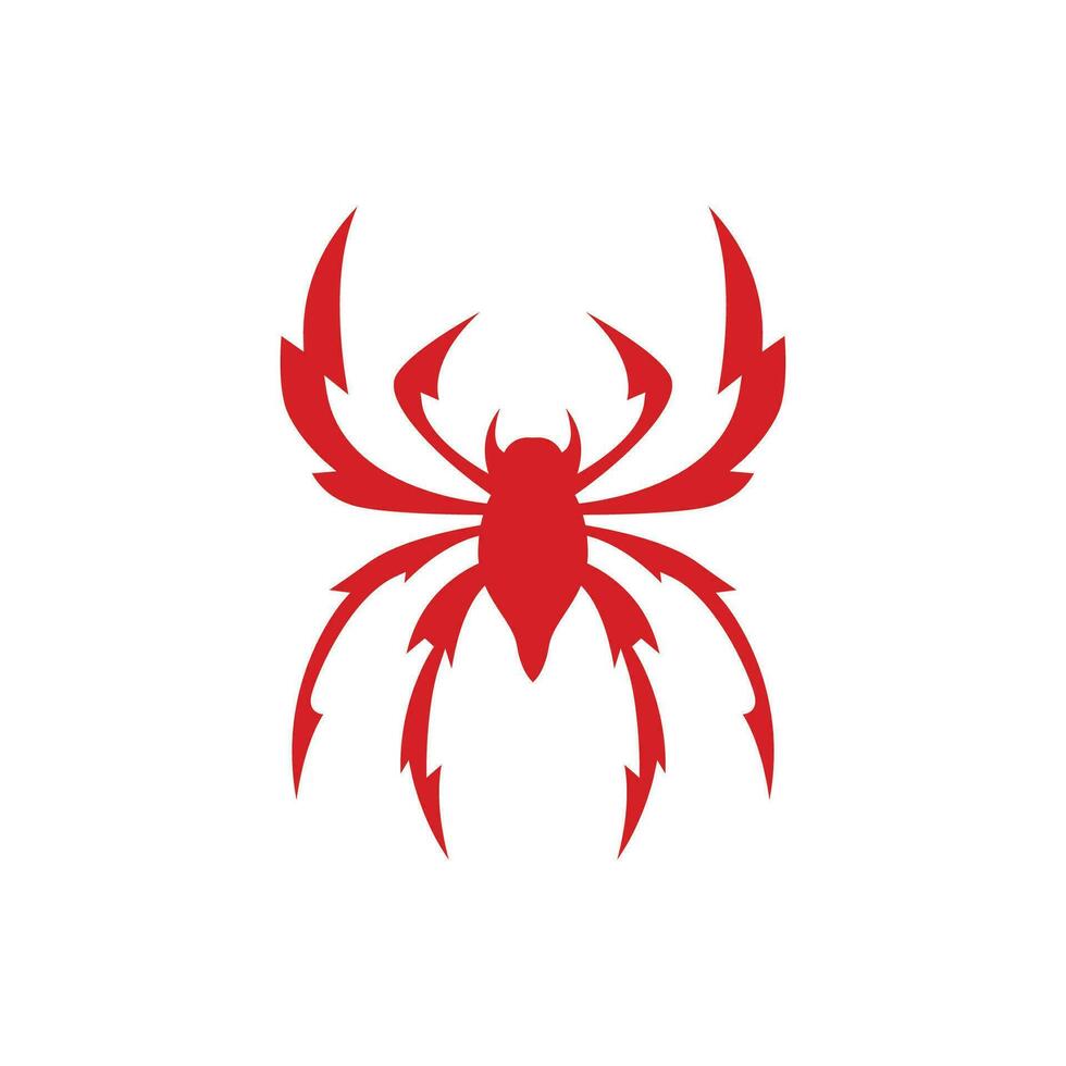 araña logo, retro Clásico insecto vector diseño vector modelo