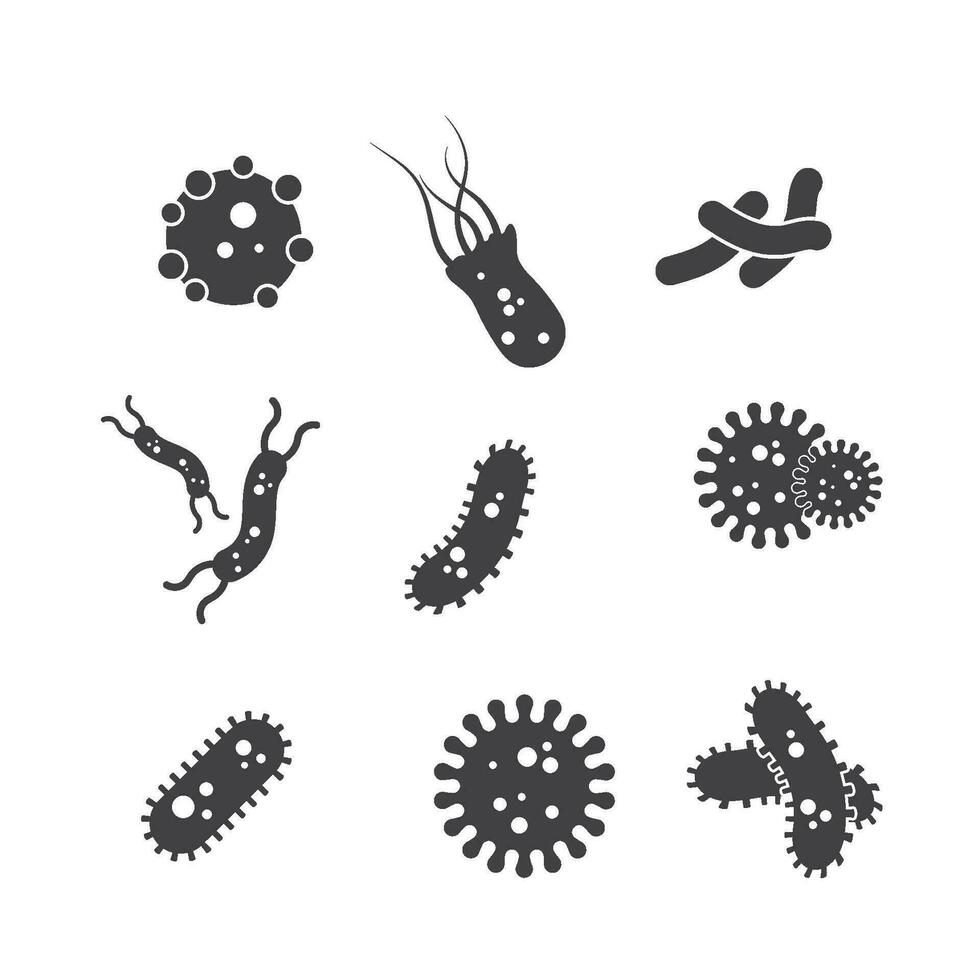 virus and bacteria icon vector illustration design