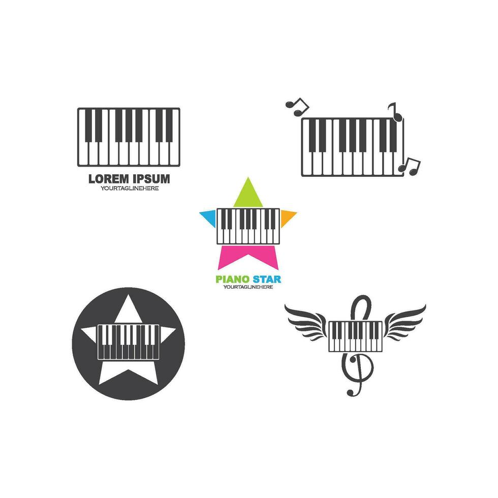 piano icono vector ilustración diseño