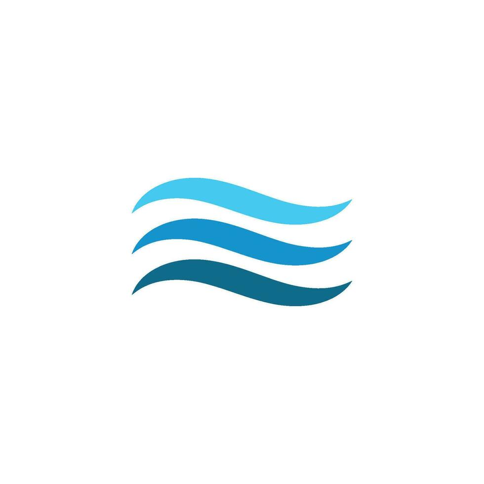 Water Wave symbol and icon Logo Template vector