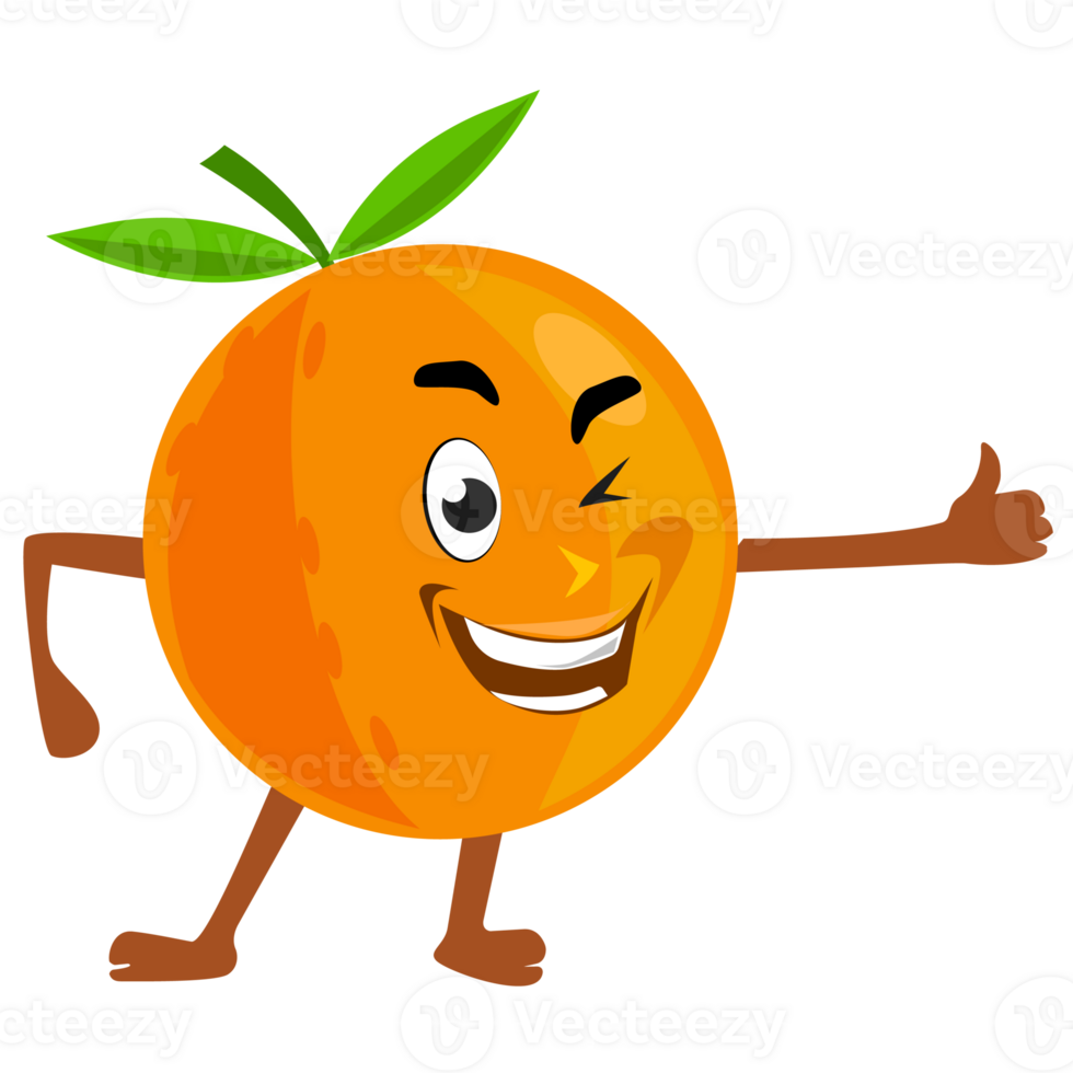 orange fruit character png