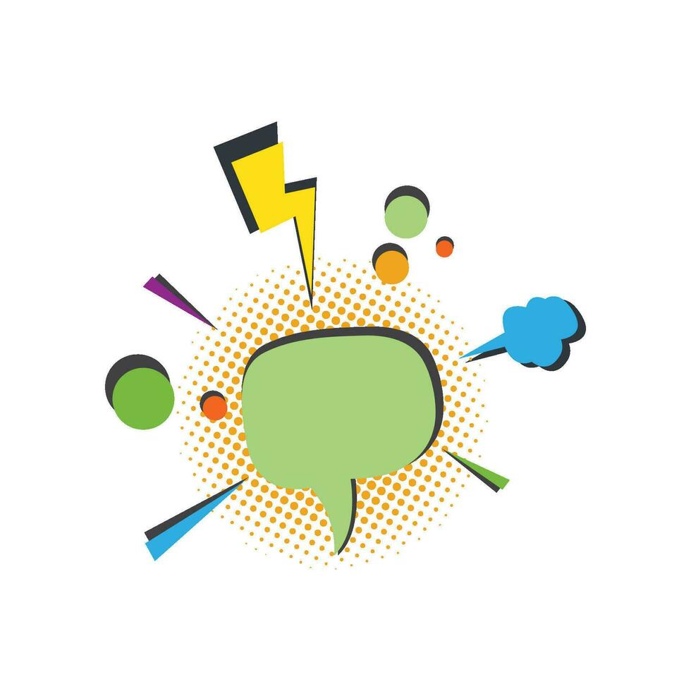 blank comic speech bubble art vector illustration