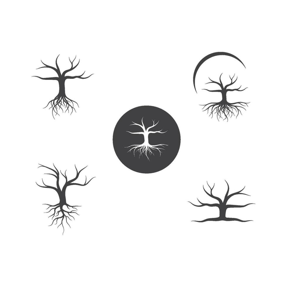 Tree without leaf  icon logo template vector