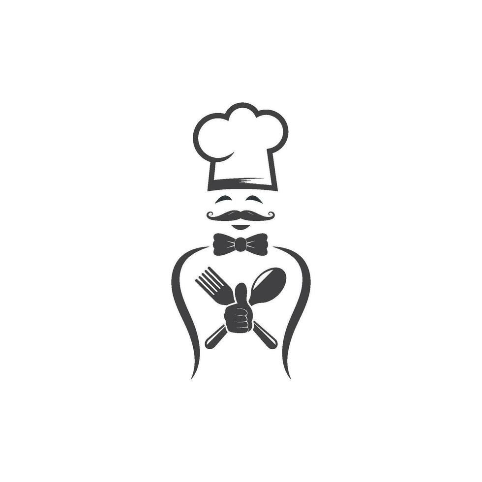 hat chef logo vector illustration