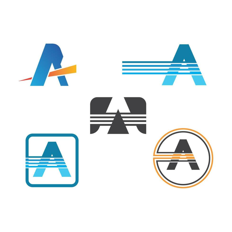 letter a logo vector concept design