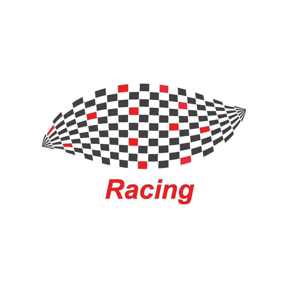 icono de la bandera de carreras del vector de ilustración automotriz