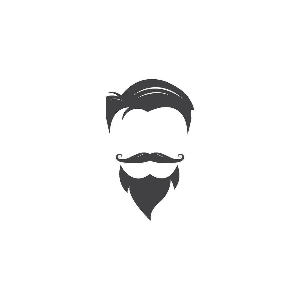 face man hair style vector illlustration