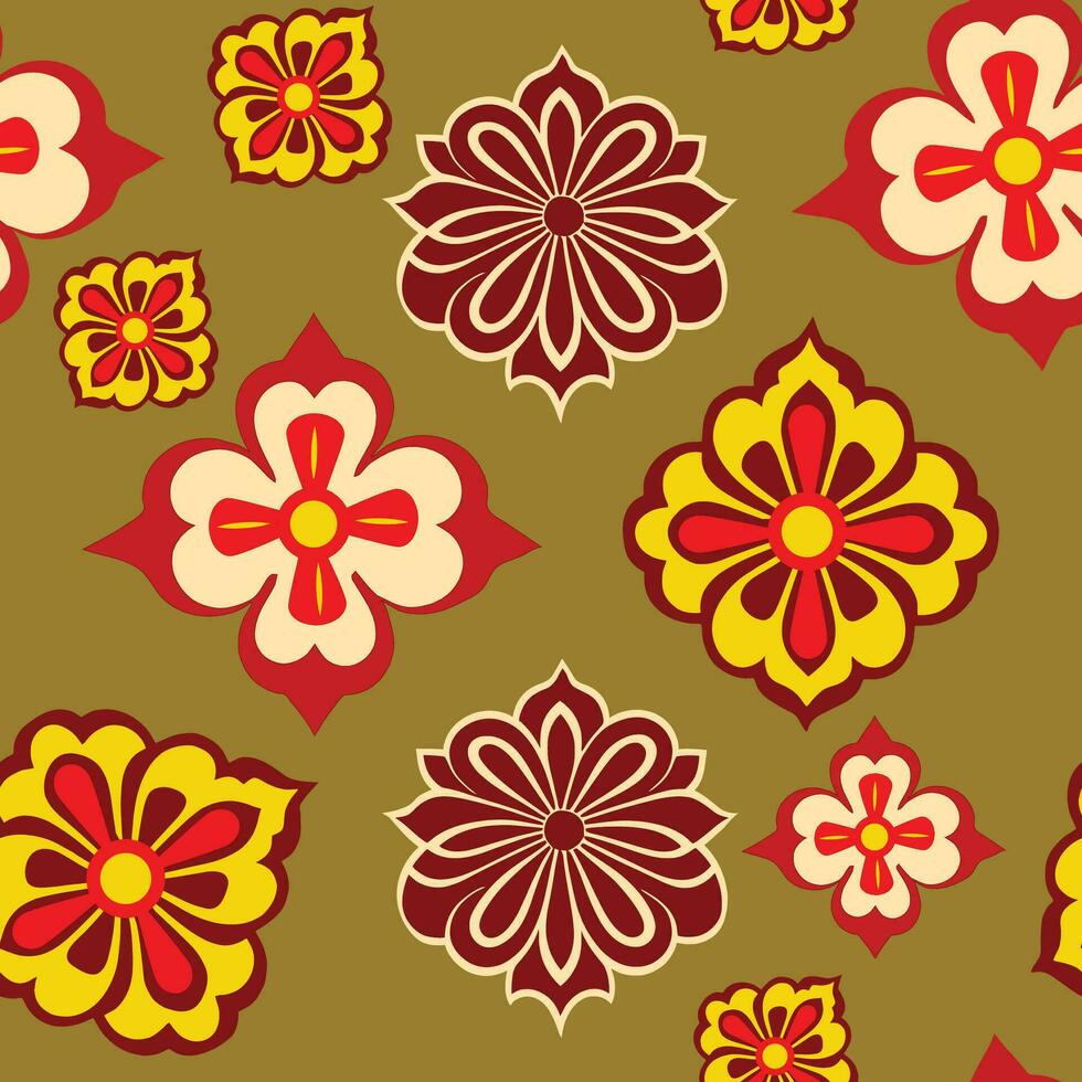 Seamless floral pattern design. vector