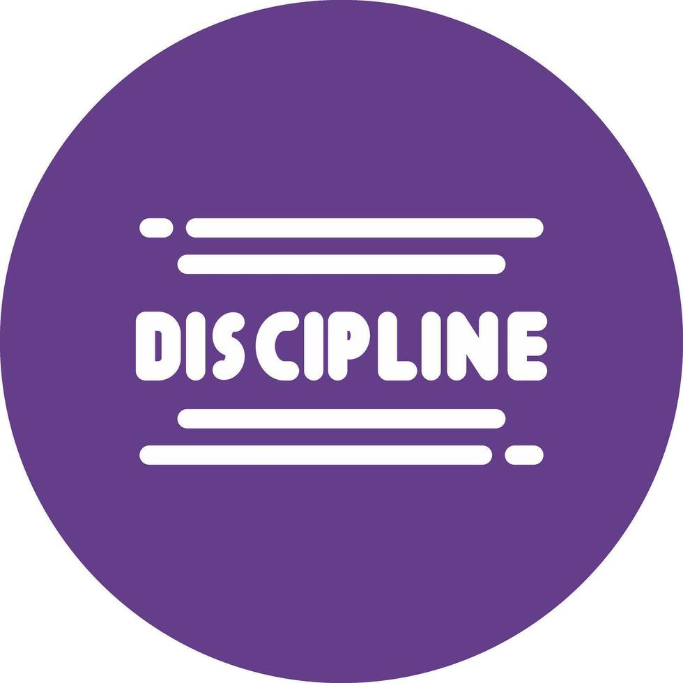 Discipline Creative Icon Design vector