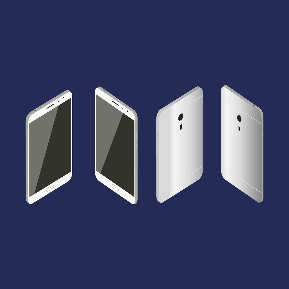 Smartphone isometric icon.  Device gadget 3d sign. Vector illustration.