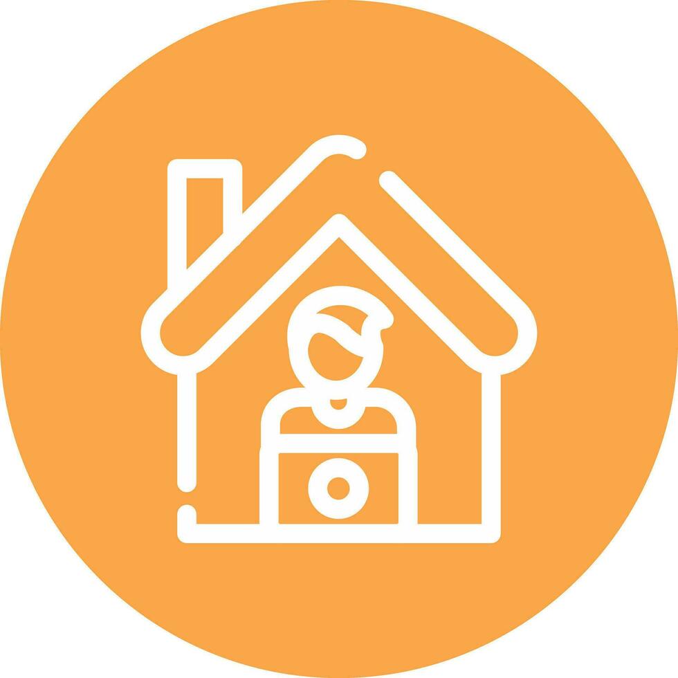 Work From Home Creative Icon Design vector