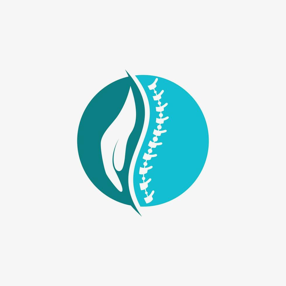 Spine logo design vector for backbone care with creative element concept