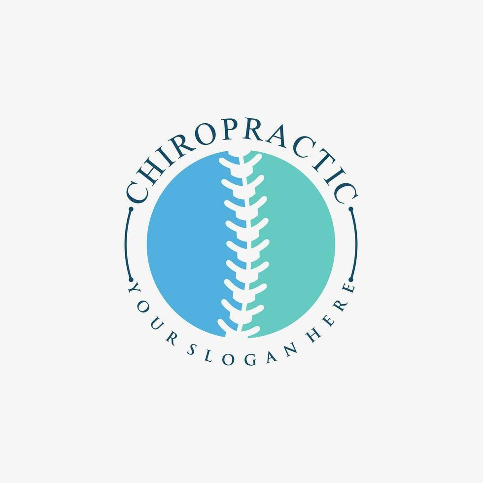 Spine logo design vector for backbone care with creative element concept