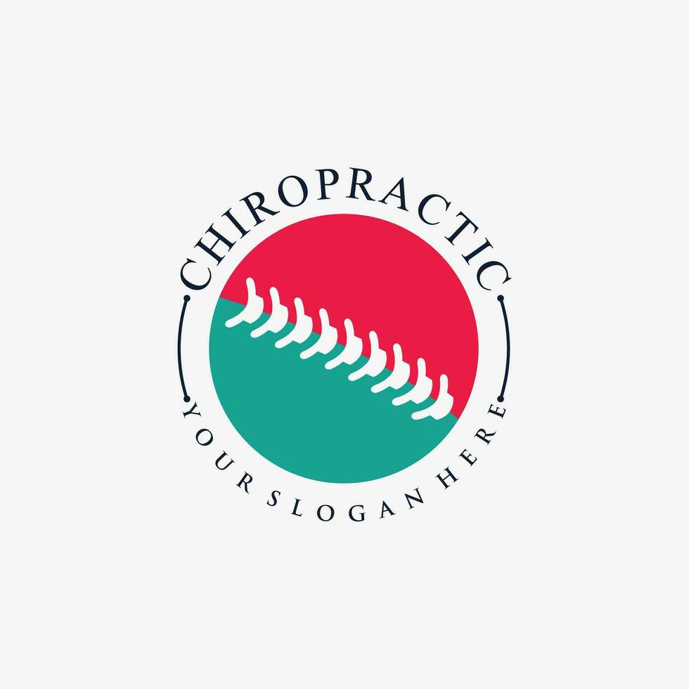 Spine logo design vector for backbone care with creative element concept