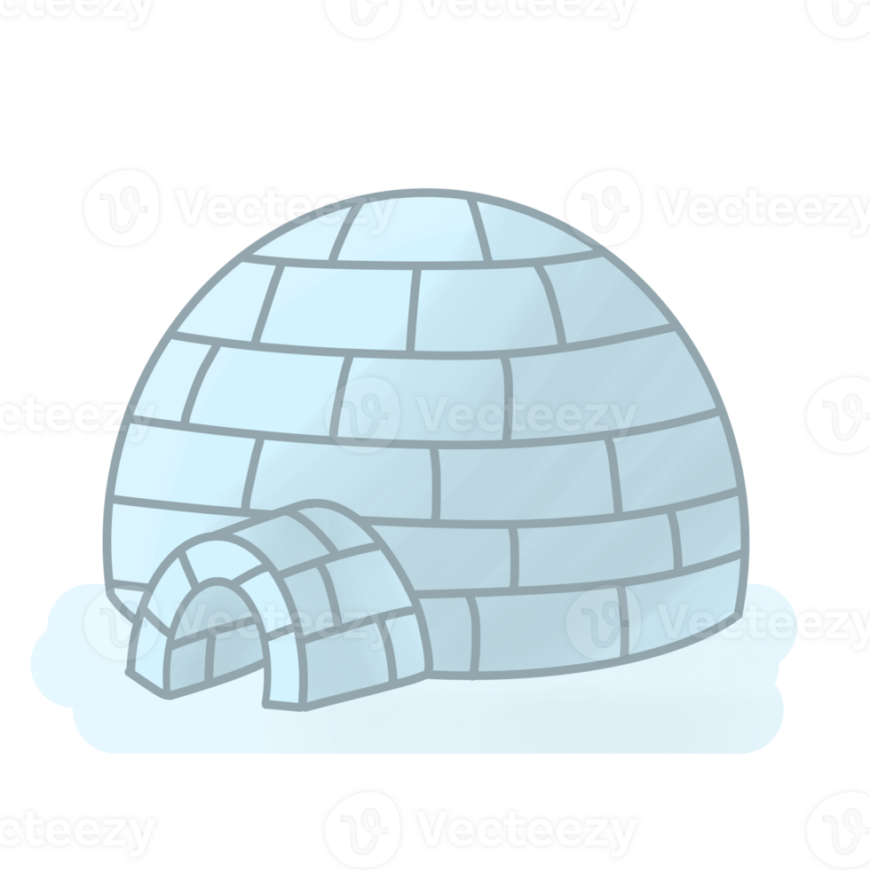 Igloo Iced House Illustration png