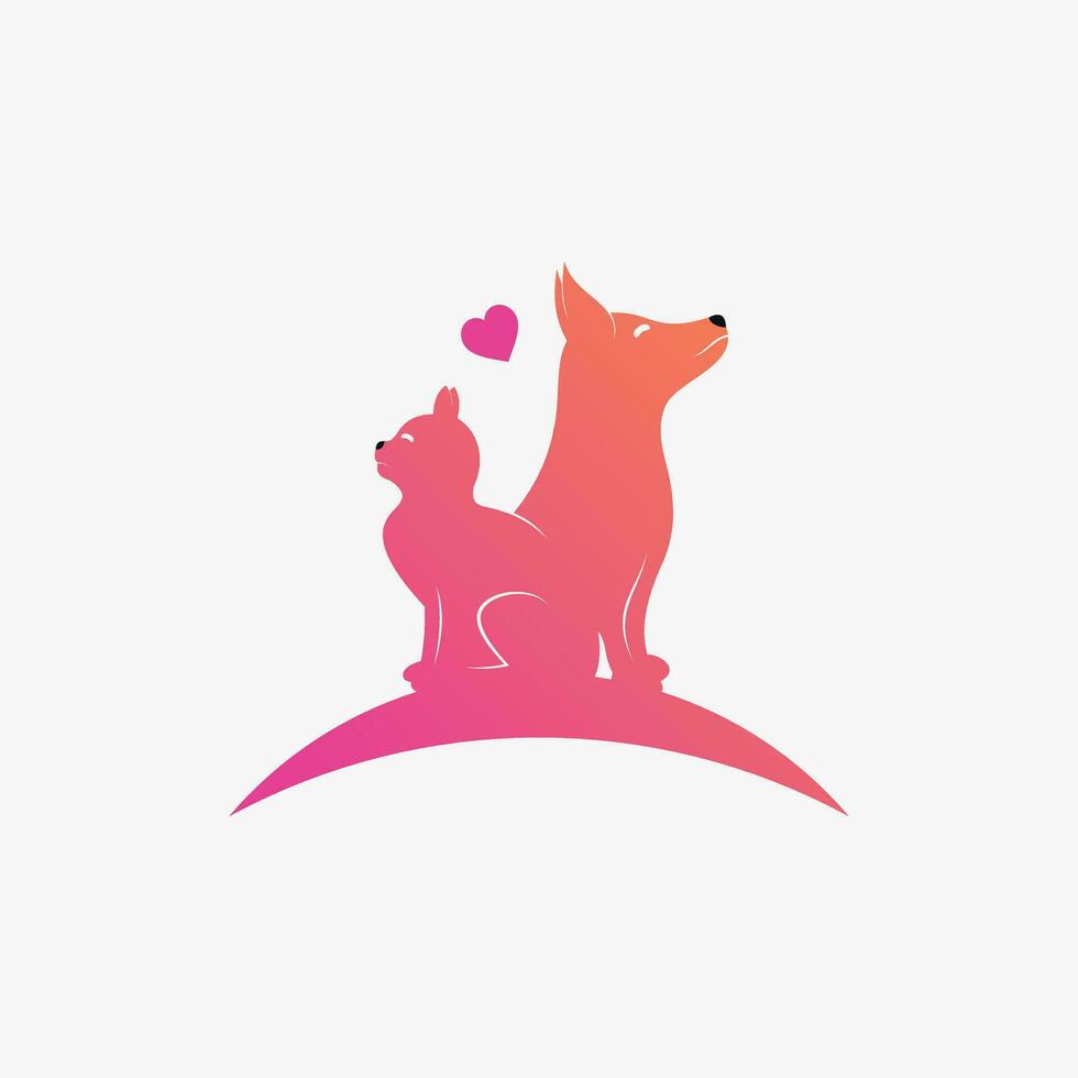 Pet logo design vector with creative element concept