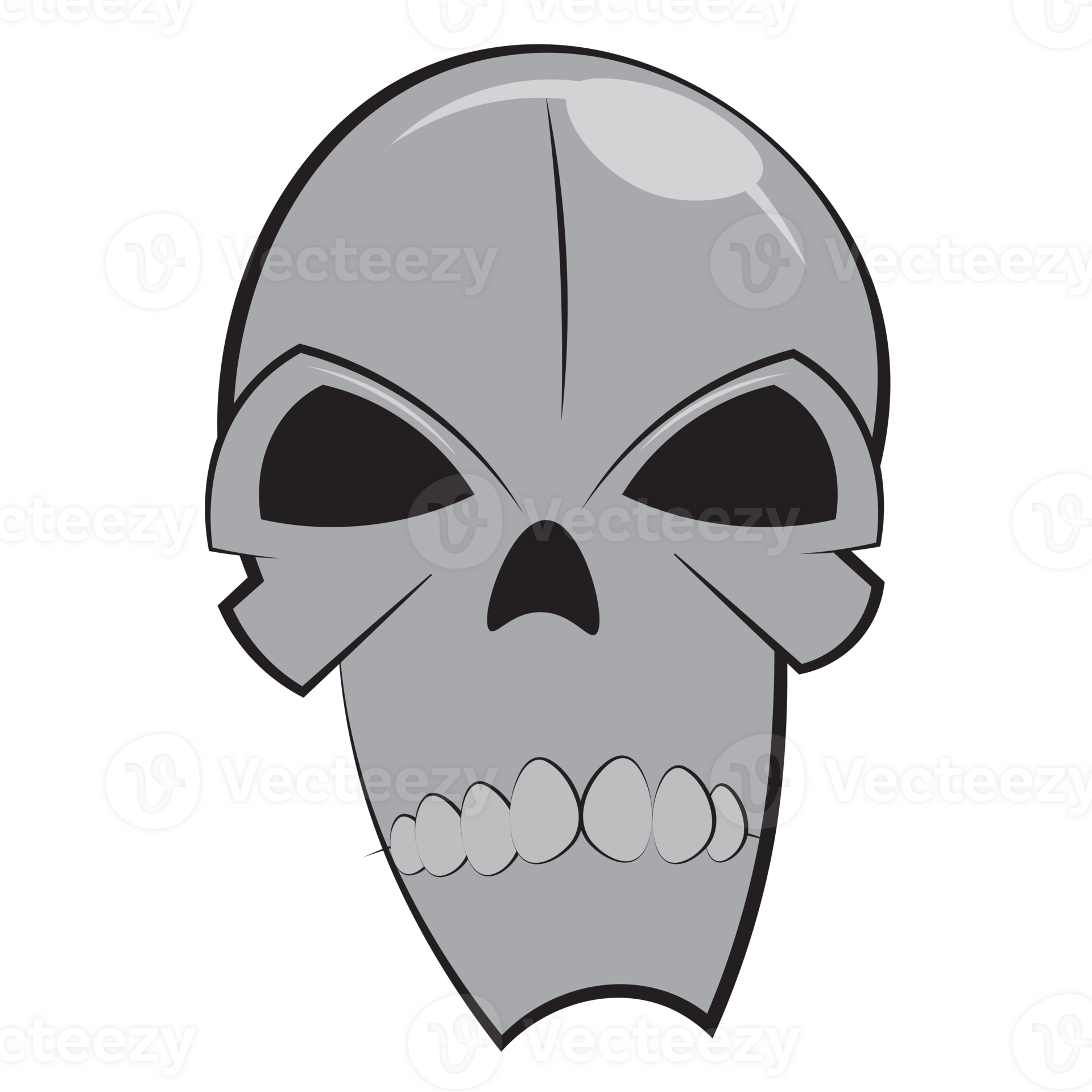 Hand draw human halloween skull 30778378 PNG