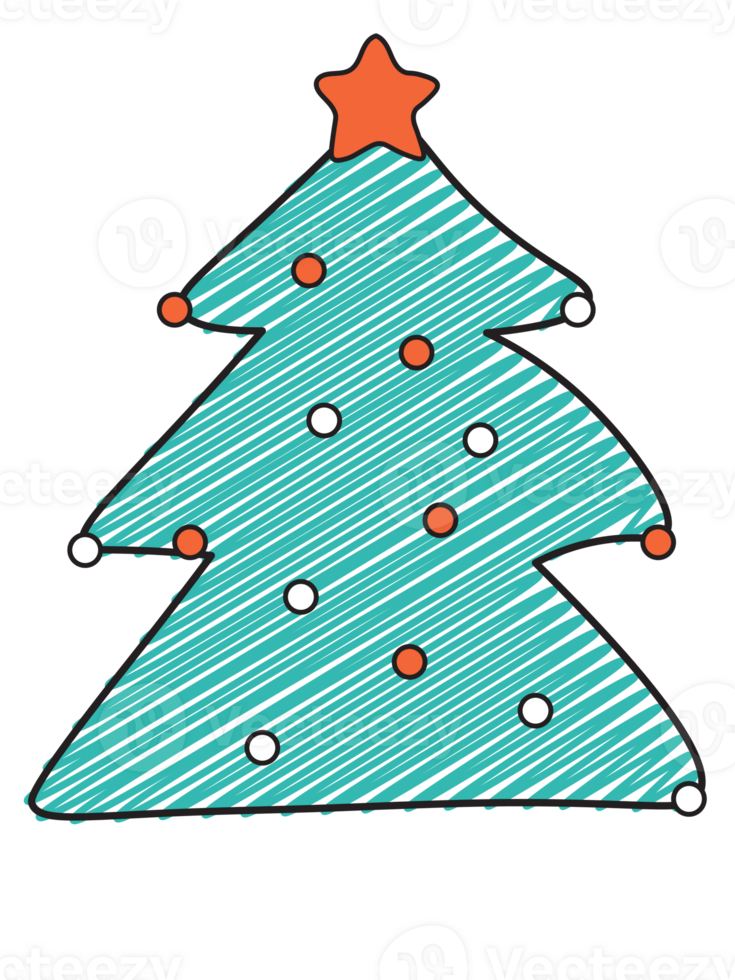 Hand drawn design christmas element png