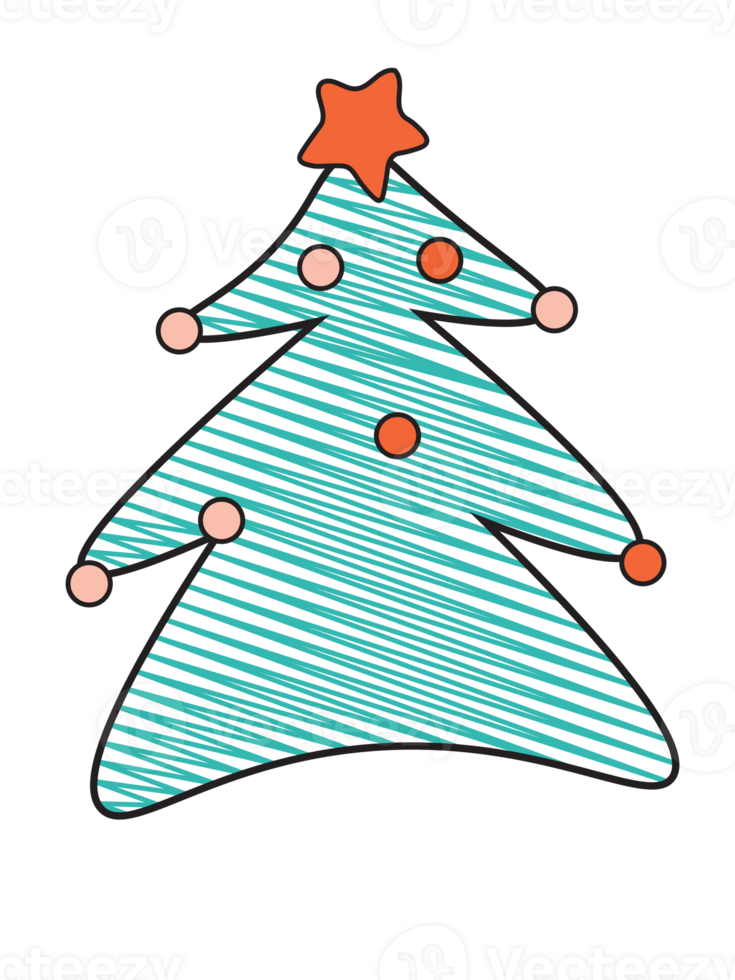 Hand drawn design christmas element png