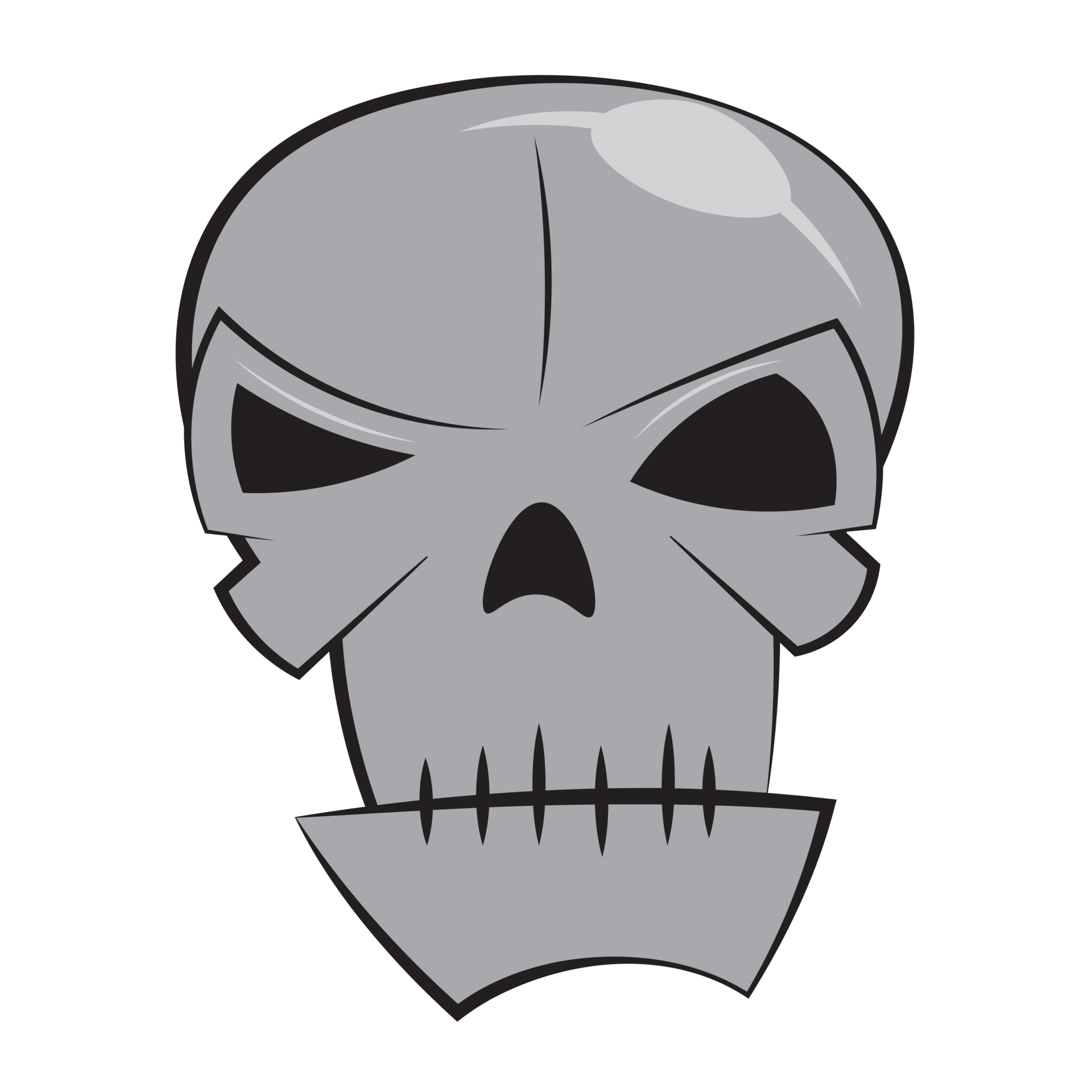 Hand draw human halloween skull 30778407 PNG
