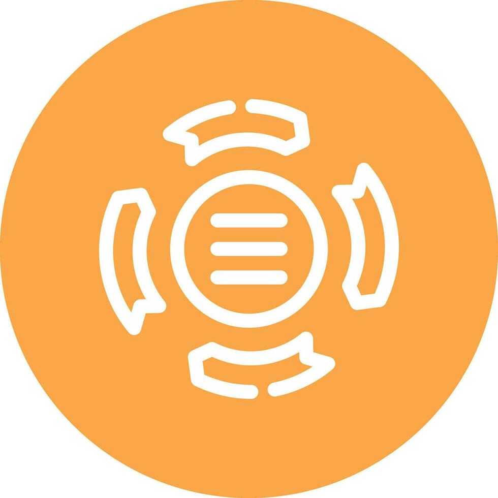 Circle Arrow Process Creative Icon Design vector