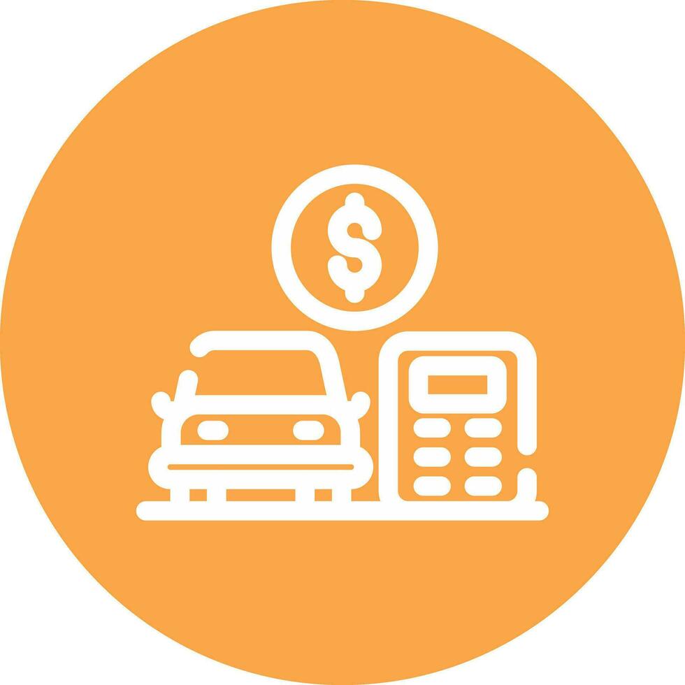 Car Loan Calculator Creative Icon Design vector