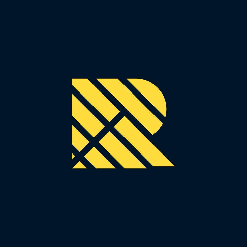 letter R abstract design vector