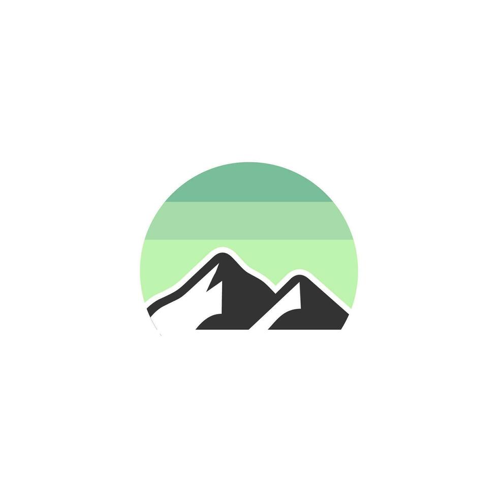 mountain landscape logo design vector