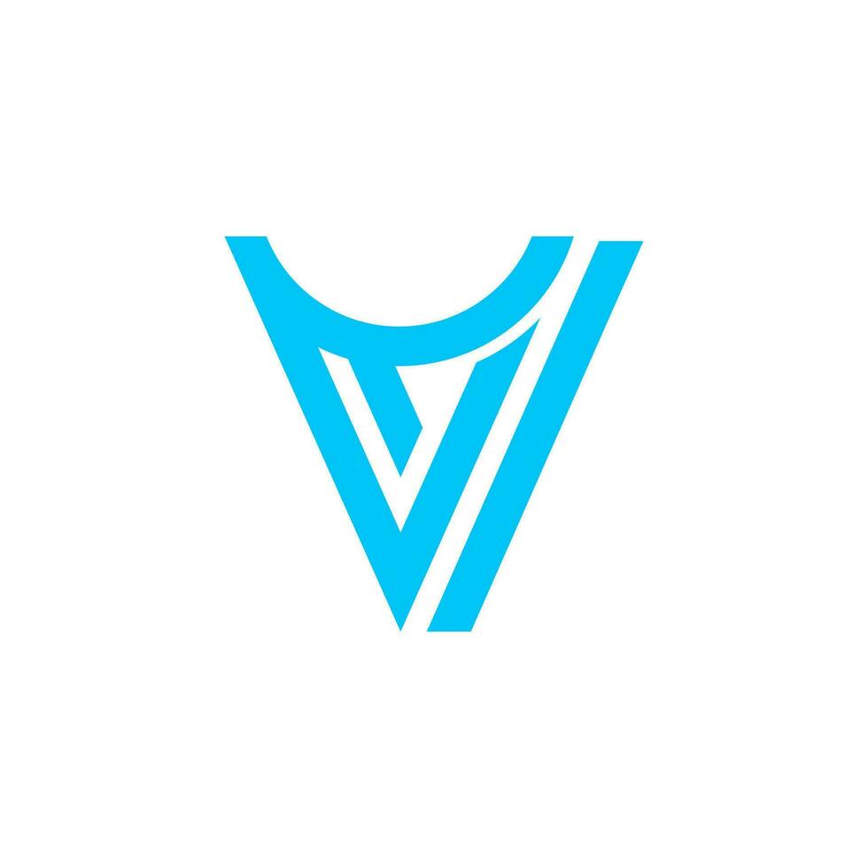 logotipo del monograma de la letra v vector