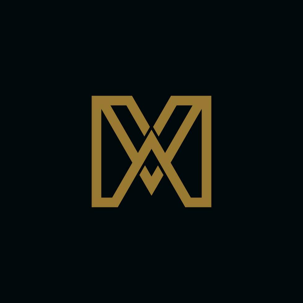 logo abstract with letter M vector