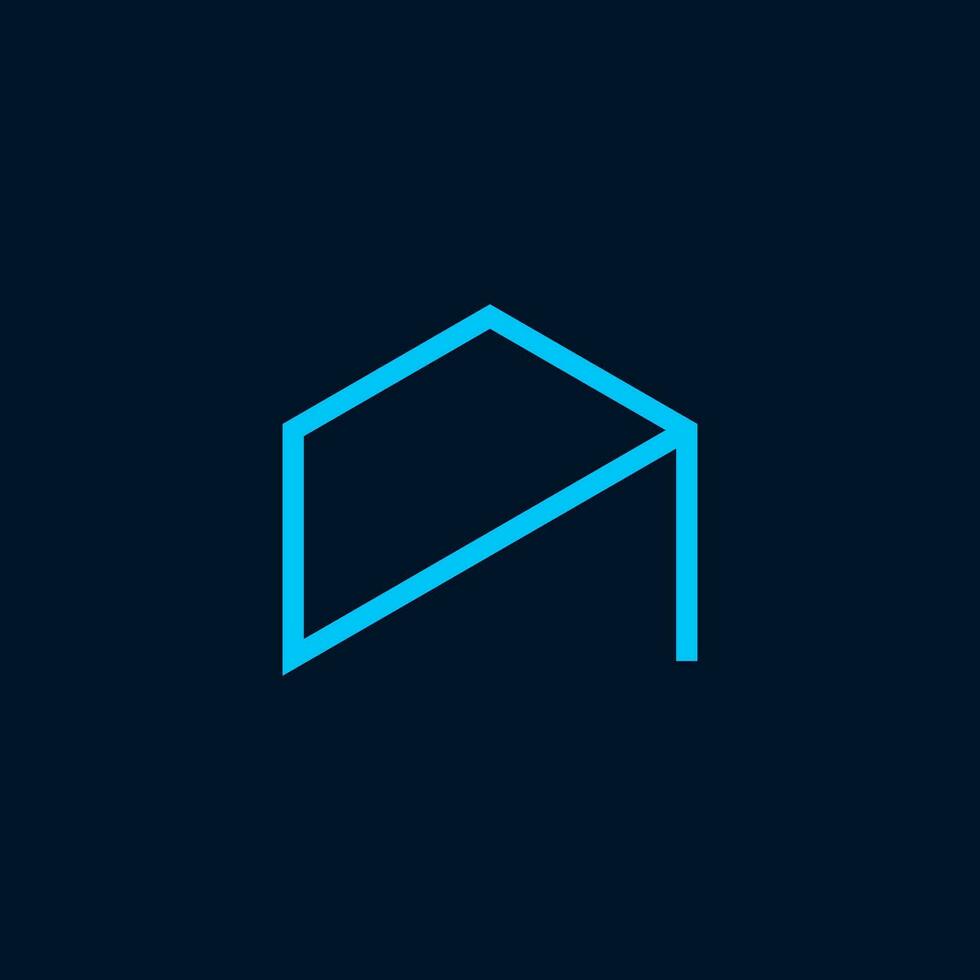 abstract line logo letter shape vector