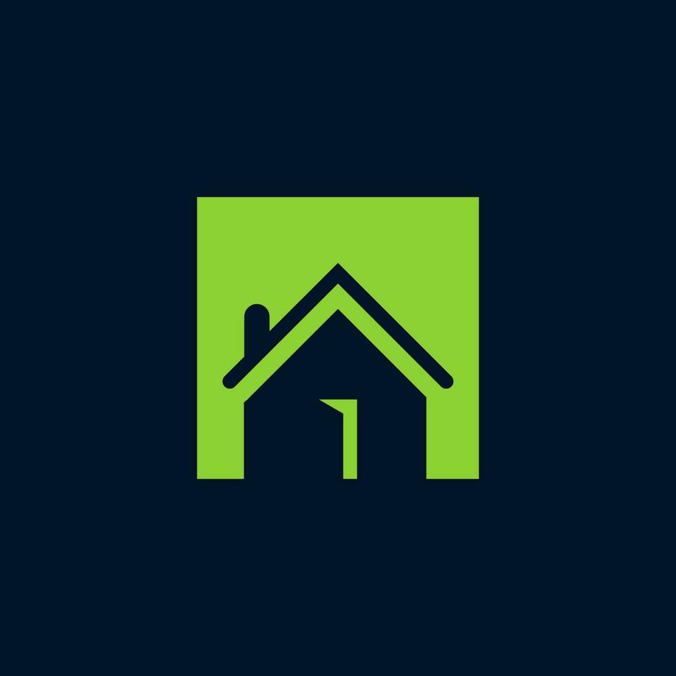 abstract house logo design real estate vector