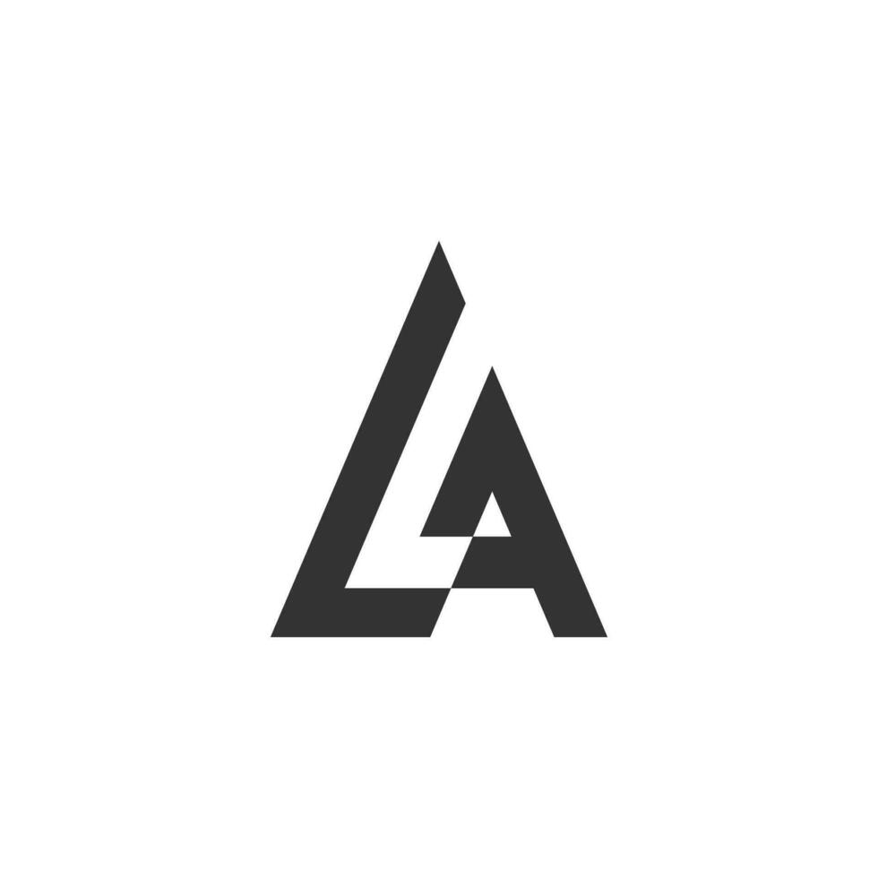 letter LA vector design logo