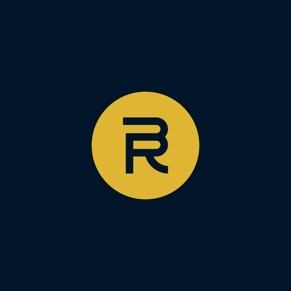 BR logo design abstract initial vector