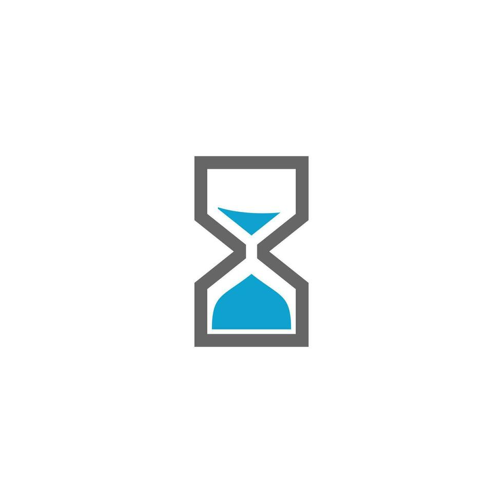 time glass logo vector design