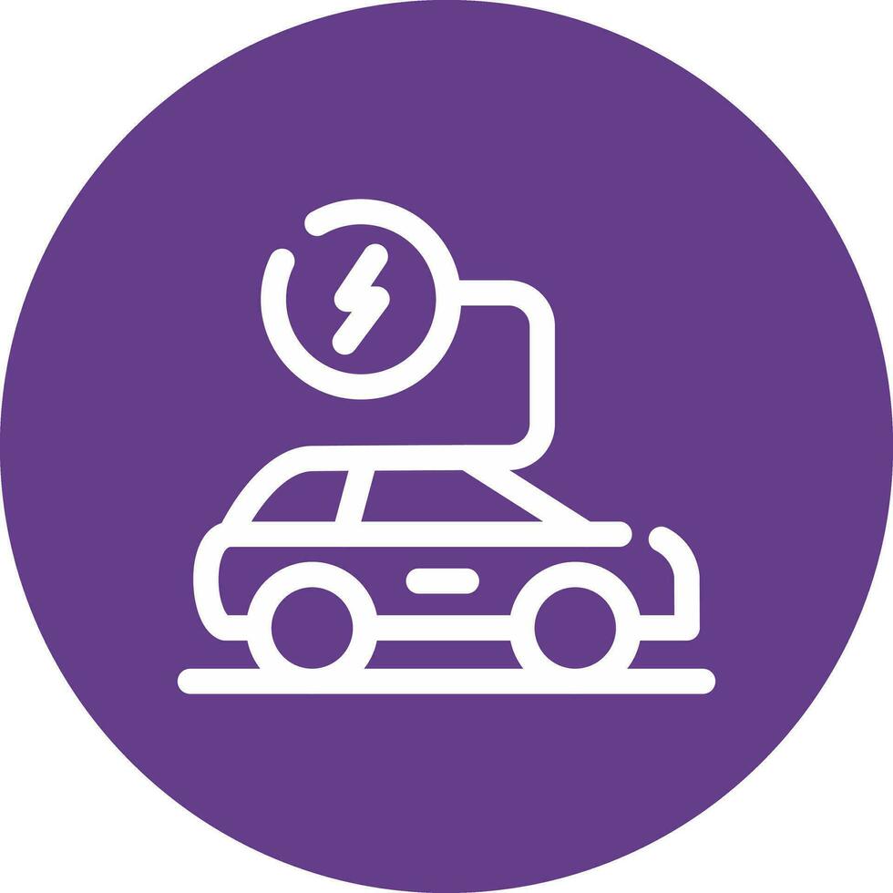 Electronic Car Creative Icon Design vector