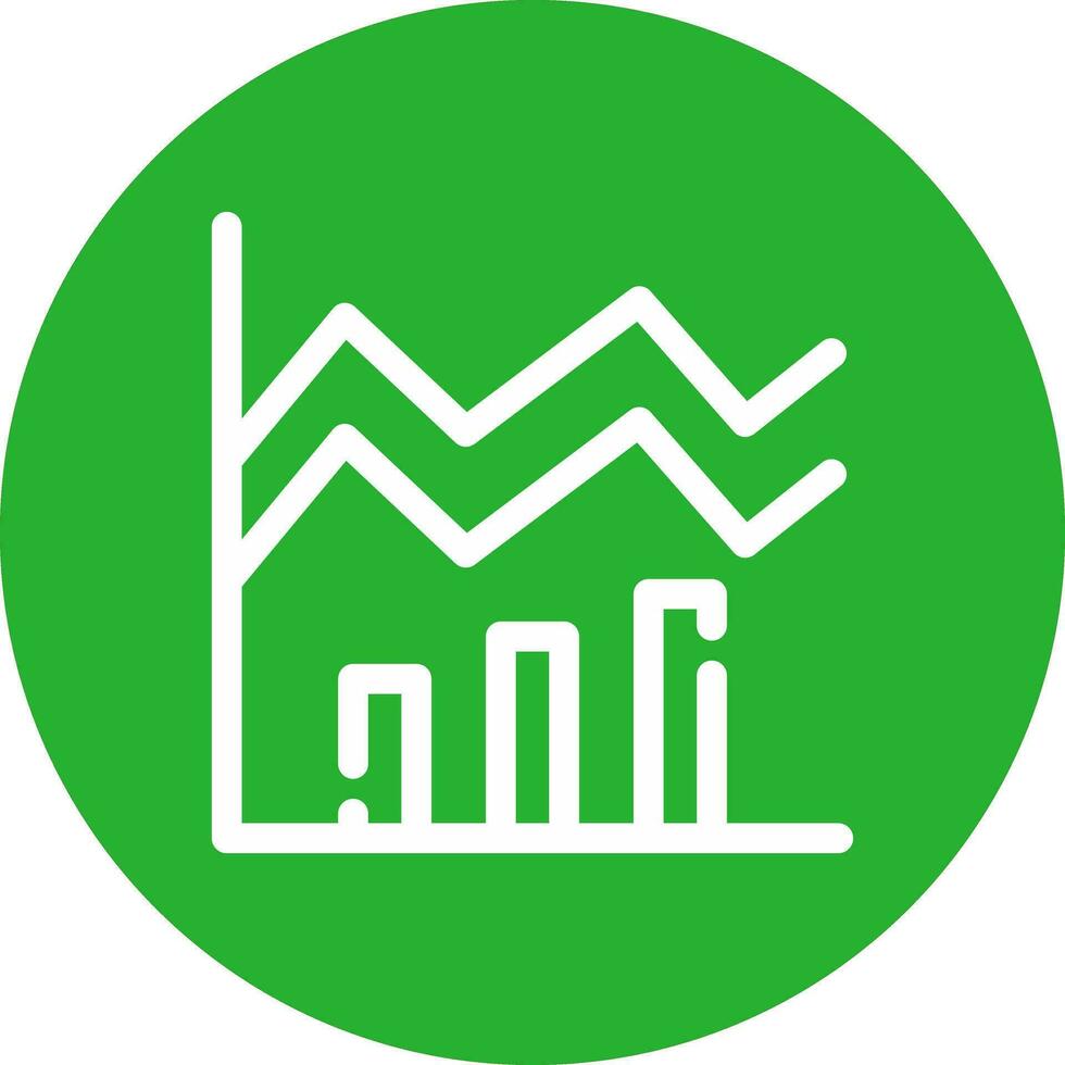 Stacked Area Creative Icon Design vector