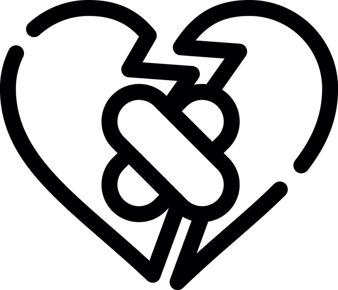 Broken Heart Creative Icon Design vector