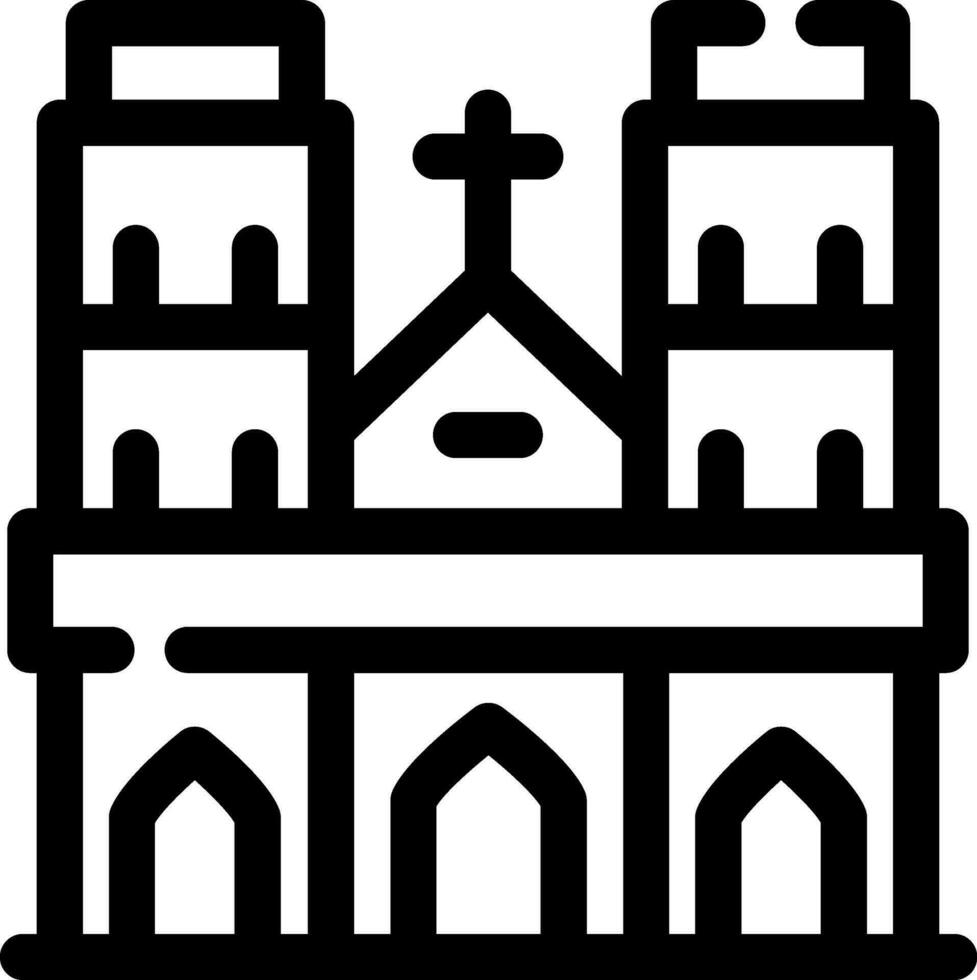 diseño de icono creativo de notre dame vector