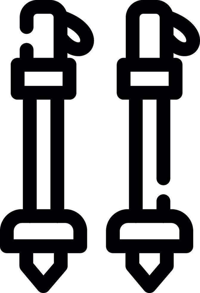 Ski Poles Creative Icon Design vector