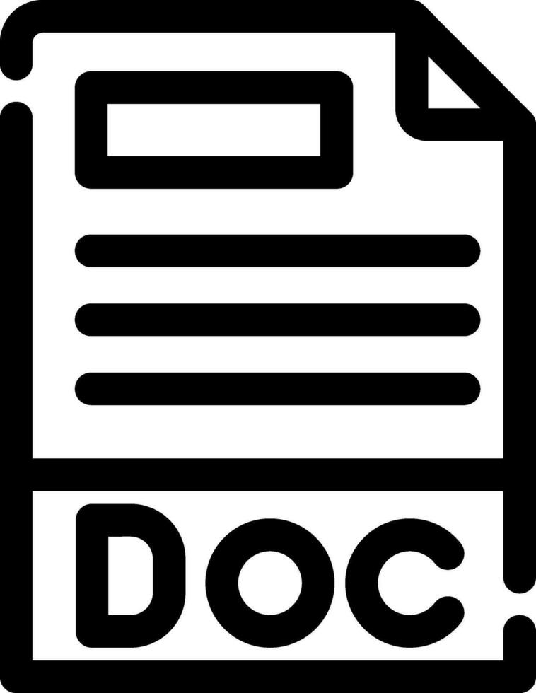 Doc archivo formato creativo íconos diseño vector