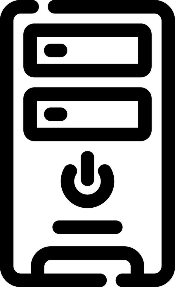 Pc Tower Creative Icons Design vector