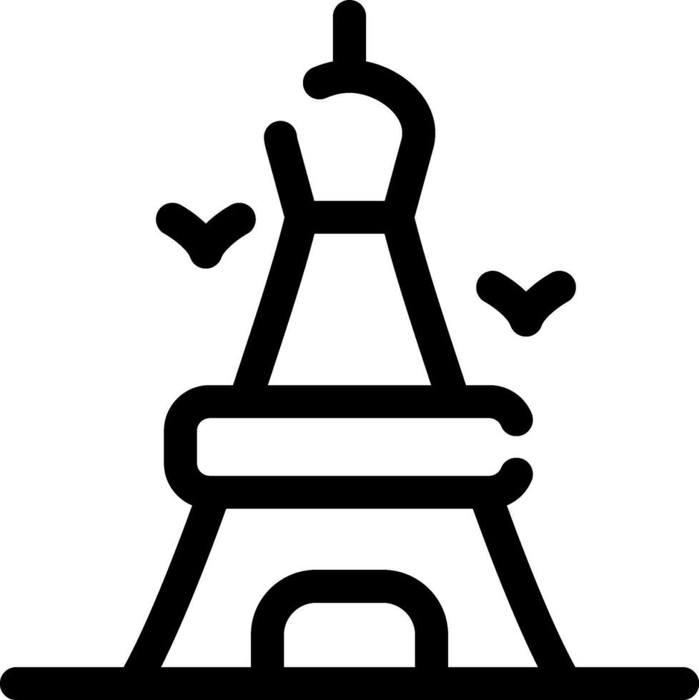 Eiffel Tower Creative Icon Design vector