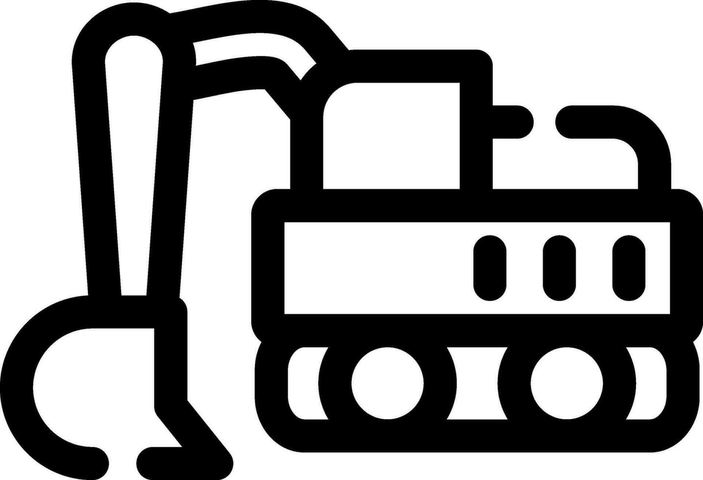 Excavator Creative Icon Design vector