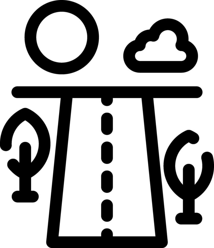 Road Landscape Creative Icon Design vector